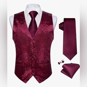 Mens Sequin Party Vest